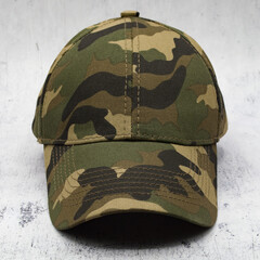 Camouflage military Patriotic Cap. Made in Ukraine. Baseball and Trucker cap. Brown and green pixel...