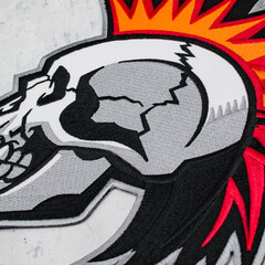 Mohawk Skull Embroidered Patch rockabilly. Punk rock style. Accessory for rockers, metalheads,...