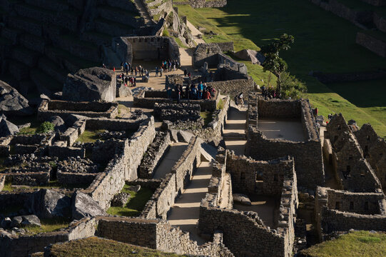 Aerial image showing spaces of the Machu Picchu citadel