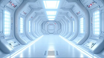 Sci fi interior corridor