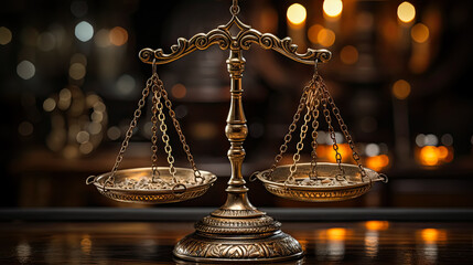 Symbol of law and justice a powerful concept portrayed in this standard illustration - obrazy, fototapety, plakaty
