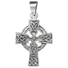 Silver Celtic cross pendant. 925 silver. Accessories for rockers, metalheads, punks, goths.