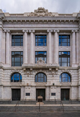 Facade of the Chief Justice Pascal F Calogero Jr Courthouse in New Orleans Louisiana housing...