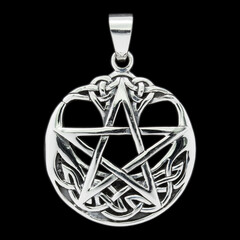 Silver Pentogram pendant. 925 silver. Occult accessory, dark magic. Satan, Baphomet, Devil, 666,...