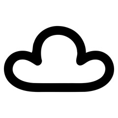 Transparent PNG of a dark cloud symbol as used on weather maps shown on television weather forecasts. It consists of the outline of a black cloud - obrazy, fototapety, plakaty