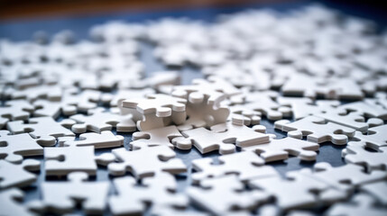 Connecting puzzle pieces a visual metaphor for business success solution.