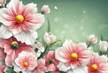 Background flowers decoration, all kinds of flowers