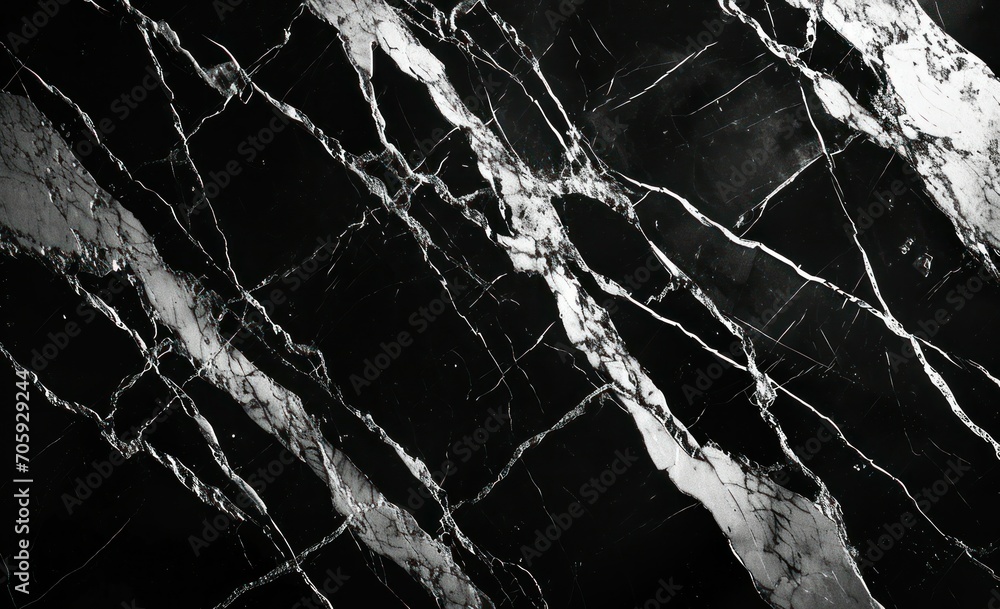 Sticker carrara marble black and white