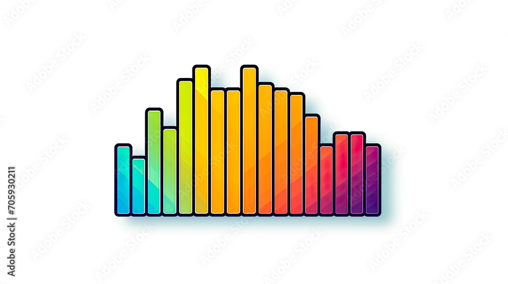 Poster flat chart and graph elements