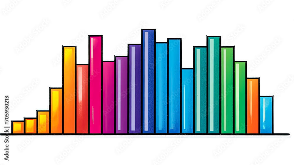 Poster flat chart and graph elements