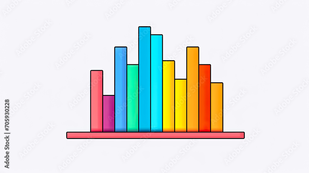 Poster flat chart and graph elements