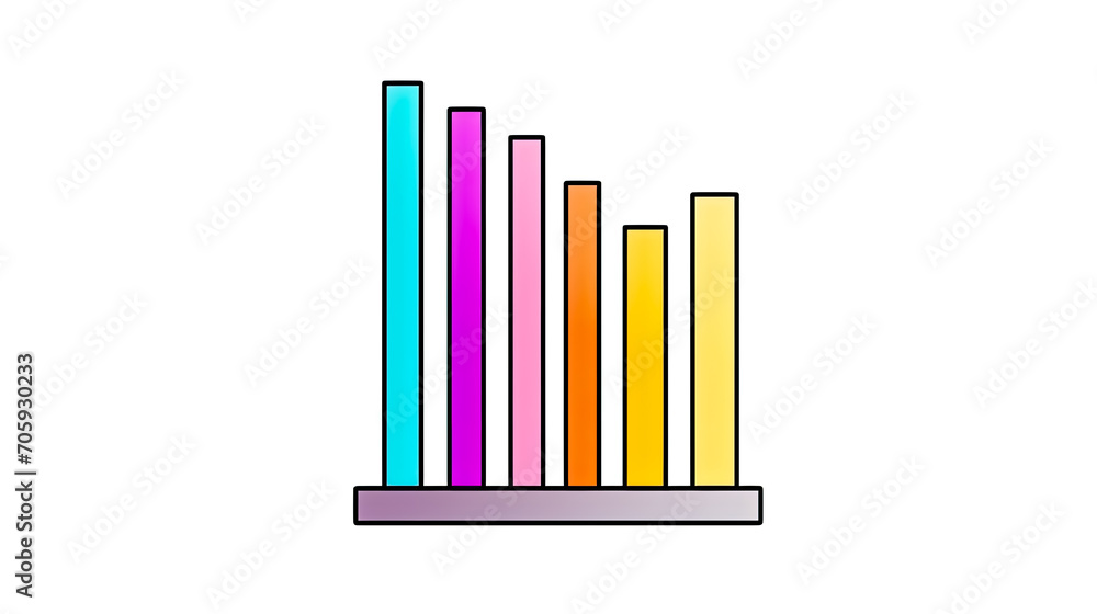Poster flat chart and graph elements