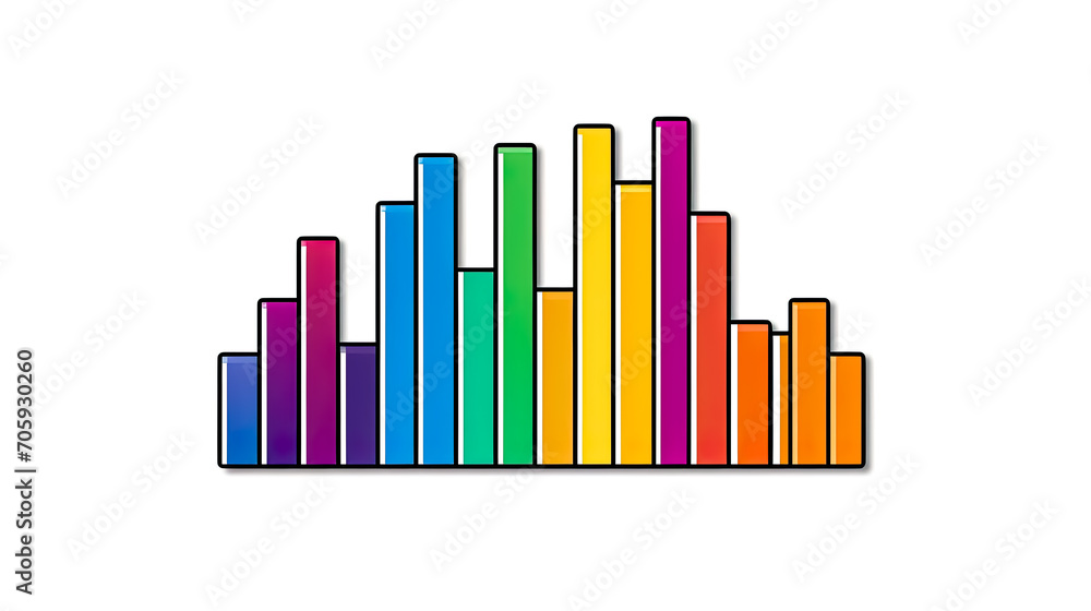 Poster flat chart and graph elements