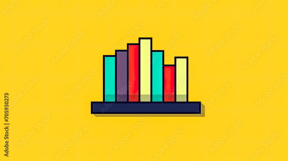 Poster flat chart and graph elements