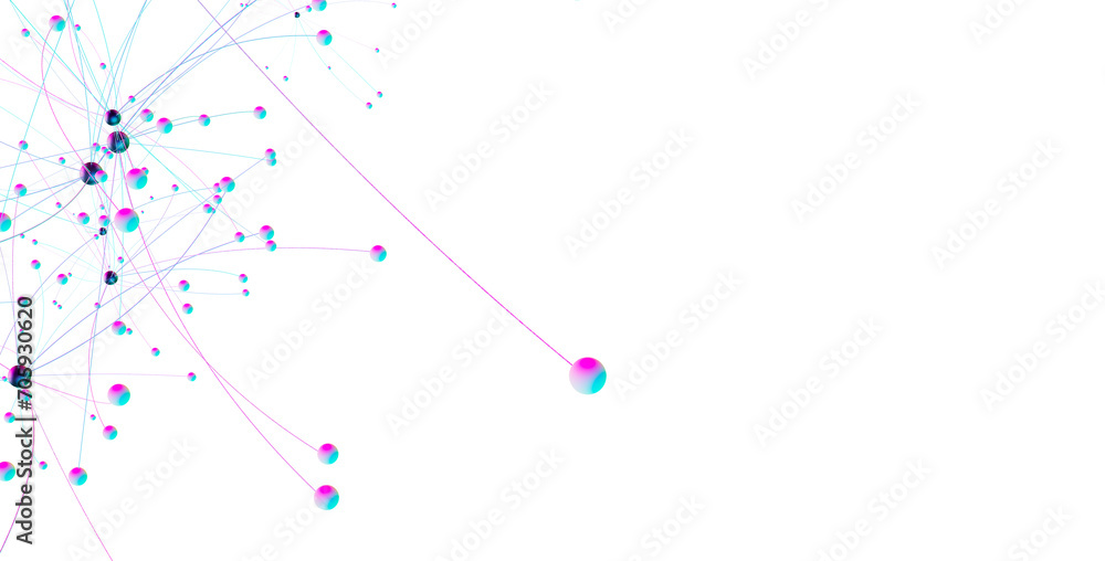 Aufkleber Abstract digital background of points and lines. Glowing plexus. Big data. Network or connection.