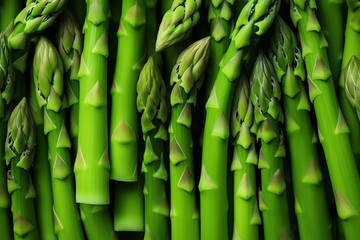 Background of ripe asparagus