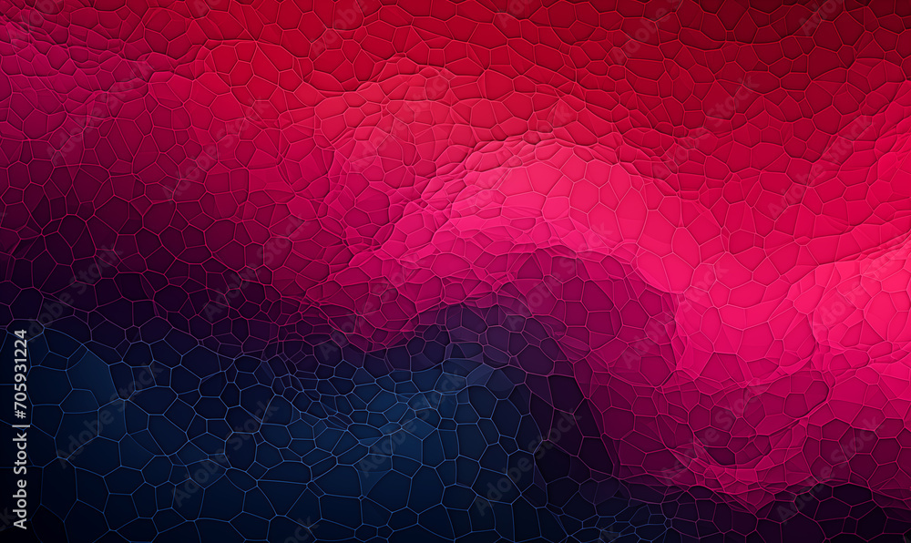 Poster abstract background with a texture of broken glass in red and blue.