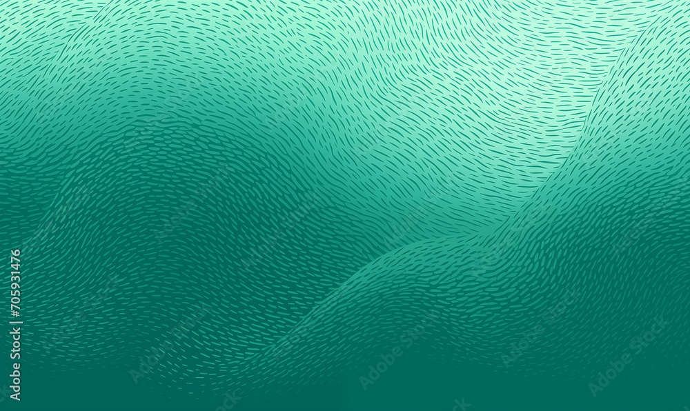 Poster abstract green background with smooth lines and waves.