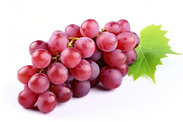 Fototapeta premium Ripe red grape isolated on white background