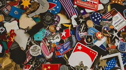 Assorted Political Campaign Buttons for 2024 US Elections
