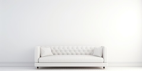 White background with a solitary couch.