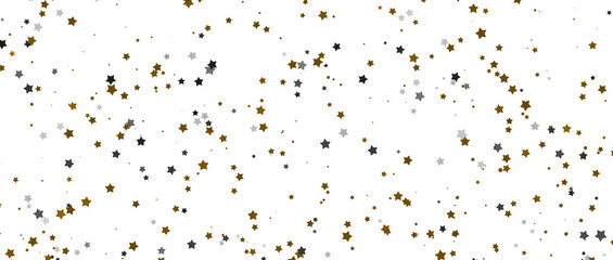 Enchanted Galaxy: Experience the Splendor of a 3D Gold Stars Shower