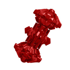 Metal abstract shape, 3d render © neurostructure