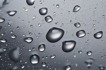 Water drops on grey background