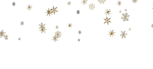 Frosty Snowfall: Mesmeric 3D Illustration Depicting Descending Holiday Snowflakes