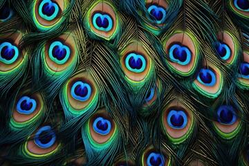 Peacock feathers background