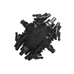 Metal abstract shape, 3d render © neurostructure