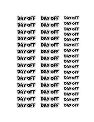 Kawaii Stickers Day Off Reminders Quotes Planner sticker, png, transparent background