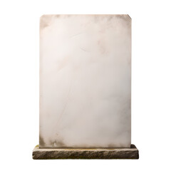 png of blank minimalistic white grave stone