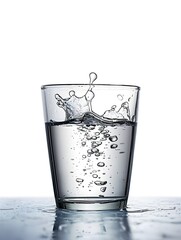 Glas mit erfrischendem Wasser