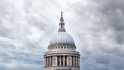 Cinematic Elegance: St. Paul's Cathedral Shrouded in London's Cloudscape, October 2022