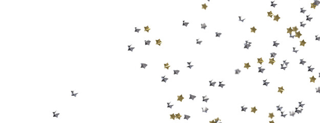 Starstruck Spectacle: 3D Illustration Transports You to a Gold Stars Shower
