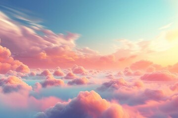 sky background with soft colors. Generative AI