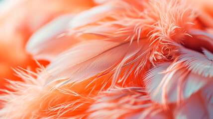 close up of a red feather