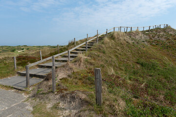 Fototapeta na wymiar Treppenpfad, Nordseeinsel Langeoog