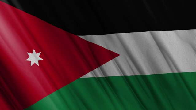 Jordan Waving Flag. National 3d Jordan Flag Waving. Jordan Flag 4k Resolution Background. Jordan Flag Closeup