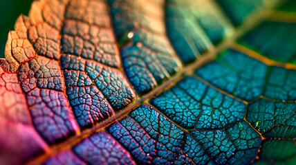 colorful autumn leaves, close up view