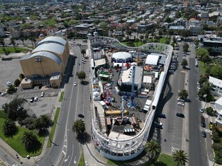 aerial view of Luna Park  St Kilda. Melbourne Australia