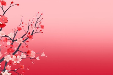 Obraz na płótnie Canvas chinese new year background with blossoms