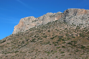 mountain in stavros in crete in greece 