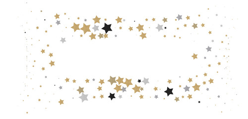 Starstruck Spectacle: 3D Illustration Transports You to a Gold Stars Shower