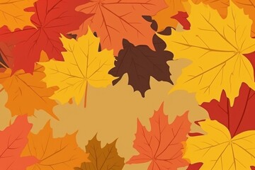 Naklejka na ściany i meble Maple leaves autumn related