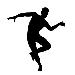 ポーズをとる男性のシルエット　3DCG レンダリング