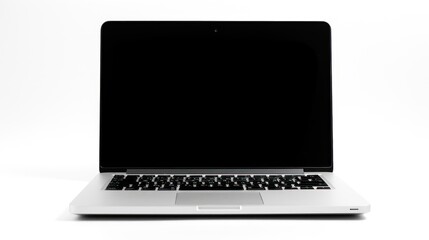 laptop display on white background