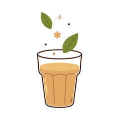 Indian hot drink vector. Indian chai icon. Chai is Indian drink. Kerala tea shop illustration vector eps. Indian Kerala roadside. Kerala tea shop line drawing. Kerala Old.