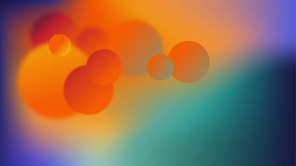 fondo abstracto con esferas en degradado con efecto bokeh estilo miami